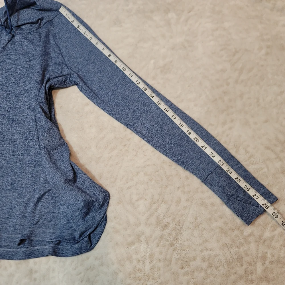 Athleta Uptempo Hoodie Sweatshirt Women's Size Sp Chrome Blue - Picture 11 of 13
